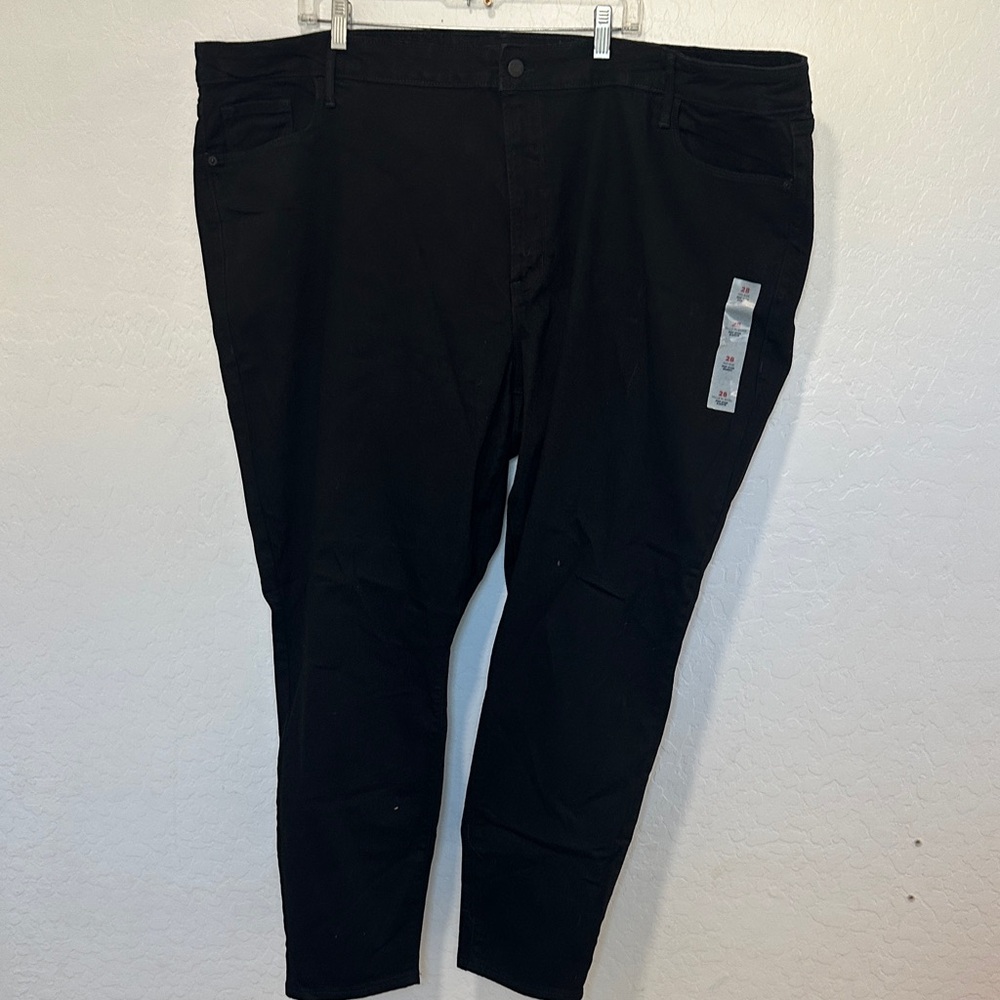 Old navy mid rise plus size 28 Black Stretch Skinny Jeans Classic pop icon NEW